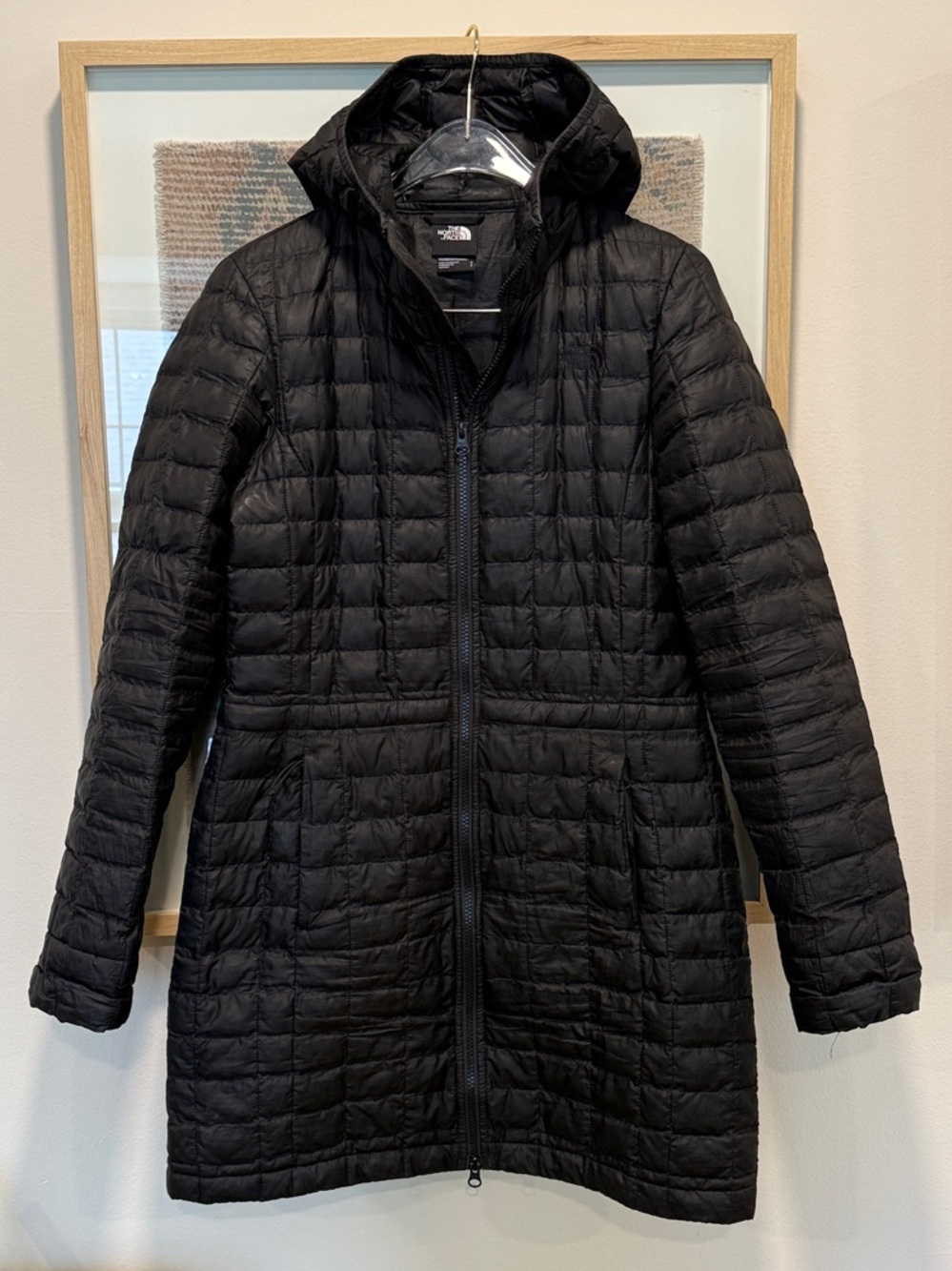 *The North Face Thermoball ECO Parka Long Insulated Black Jacket Womens Small
